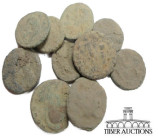 10 Uncleaned Roman bronze coins. 19 g.