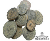 10 Byzantine bronze coins. 99 g.