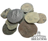 10 Byzantine bronze coins. 85 g.