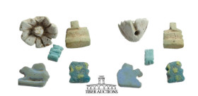 Egypt. Group of assorted amulets. Late Egyptian to Ptolemaic, 664-30 BC. 4.82 g.