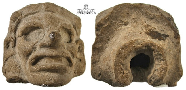 Precolumbian, Mexico. Terracotta Head. Circa 1st 8th century AD - 800 AD. 40 mm ...