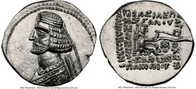 PARTHIAN KINGDOM. Mithradates IV (58/7-55 BC). AR drachm (21mm, 3.87 gm, 12h). NGC AU 5/5 - 4/5, brushed. Mithradatkart. Draped bust of Mithradates IV...