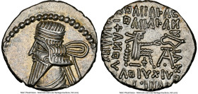 PARTHIAN KINGDOM. Pacorus I (ca. AD 78-120). AR drachm (19mm, 3.77 gm, 12h). NGC Choice AU 5/5 - 3/5. Ecbatana. Diademed, draped bust of Pacorus I lef...