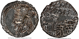 PARTHIAN KINGDOM. Osroes II (ca. AD 190-208). AR drachm (18mm, 3.64 gm, 1h). NGC AU 5/5 - 3/5. Ecbatana. Diademed, draped bust of Osroes II left, with...
