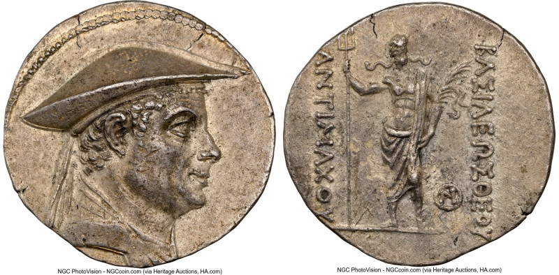 BACTRIAN KINGDOM. Antimachus I Theos (ca. 180-165 BC). AR tetradrachm (31mm, 16....