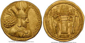 SASANIAN KINGDOM. Shahpur (Sabuhr) I the Great (AD 240-272). AV dinar (23mm, 7.46 gm, 2h). NGC MS 5/5 - 4/5. Mint I ("Ctesiphon"), Phase 2, ca. AD 260...