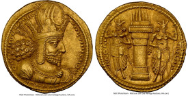 SASANIAN KINGDOM. Shahpur (Sabuhr) I the Great (AD 240-272). AV dinar (21mm, 7.44 gm, 12h). NGC Choice AU 5/5 - 3/5. Mint I ("Ctesiphon"), Phase II, c...