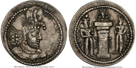 SASANIAN KINGDOM. Hormizd (Ohrmazd) II (AD 303-309). AR drachm (27mm, 4.10 gm, 3h). NGC XF 4/5 - 4/5. Diademed bust of Hormizd II right, wearing eagle...