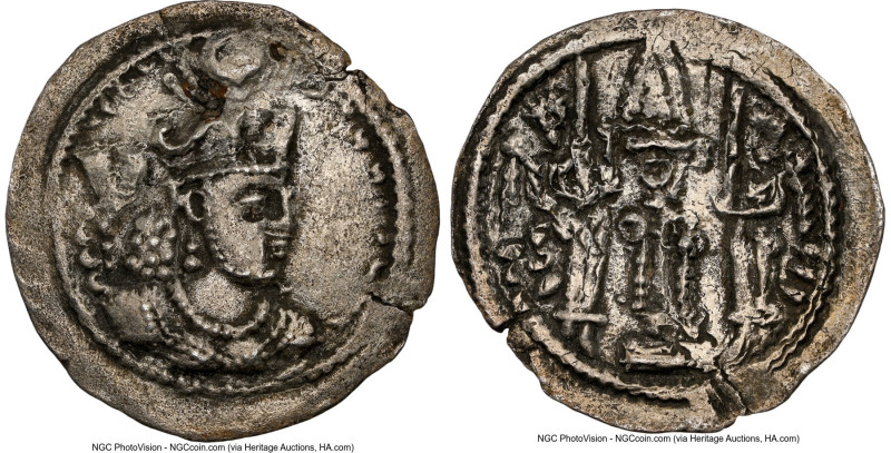 SASANIAN KINGDOM. Bahram (Varhran) IV (AD 388-399). AR drachm (26mm, 3.31 gm, 3h...