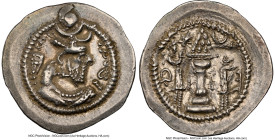 SASANIAN KINGDOM. Peroz (Firuz) I (AD 457/9-484). AR drachm (28mm, 4.13 gm, 3h). NGC Choice VF 4/5 - 4/5. KA (Karzi) mint, ca. AD 458-465. Draped bust...