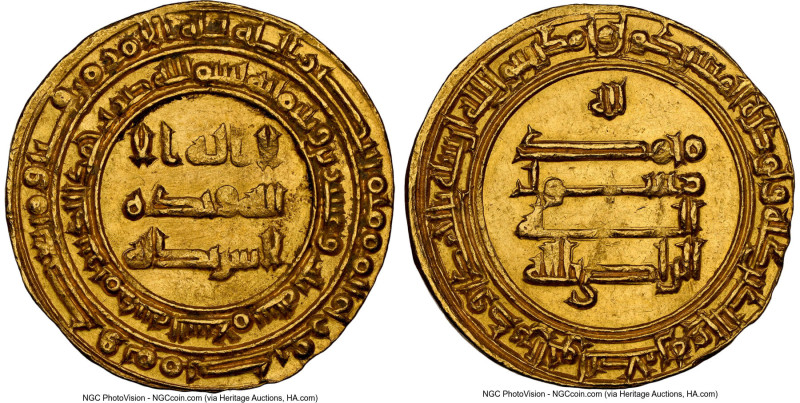 Abbasid. Al-Radi gold Dinar AH 323 (AD 934/935) UNC Details (Obverse Cleaned) NG...