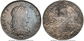 Charles II Crown 1662 VF Details (Cleaned) NGC, KM417.1, S-3350. Variety with rose below bust, stop after "HIB". A sought-after issue in any state of ...