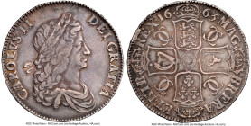 Charles II Crown 1663 VF35 NGC, KM417.5, S-3354, ESC-353. One of two graded Top Pop by NGC. An uncommon coin in a respectable grade, with gunmetal ton...