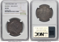 William III 1/2 Crown 1698 AU58 NGC, KM492.2, S-3494. DECIMO edge. HID09801242017 © 2024 Heritage Auctions | All Rights Reserved