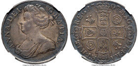 Anne Crown 1707 AU55 NGC, KM519.3, S-3578, ESC-102. Last year of issue. Roses and Plumes in angles variety. A sought-after issue in any state of prese...