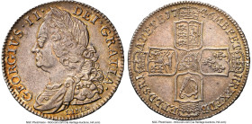 George II "Lima" 1/2 Crown 1746 AU53 NGC, KM584.3, S-3695A. Possessing an outer-rim toning of mustard-gold and pastel sage. HID09801242017 © 2024 Heri...