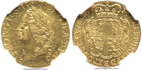 George II gold 1/2 Guinea 1756 AU58 NGC, KM587, S-3685, Fr-349. Old laureate head. A sharp, balanced strike with plenty of residual luster. Challengin...