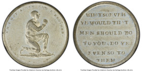 Middlesex. Political white metal "Anti-Slavery" Penny Token 1787 AU58 PCGS, BHM-269, Eimer-836. 33mm. A full-Penny size white metal rendition of this ...