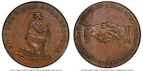 Middlesex. Political copper "Anti-Slavery" 1/2 Penny Token (c.1790s) MS62 Brown PCGS, DH-1038b. Lettered edge. HID09801242017 © 2024 Heritage Auctions...