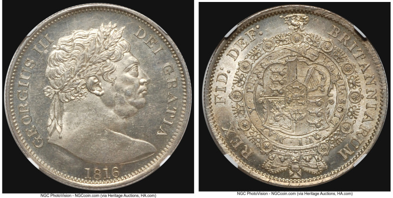 George III 1/2 Crown 1816 MS64 NGC, KM667, S-3788. HID09801242017 © 2024 Heritag...