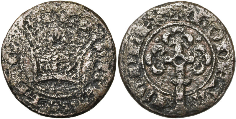 FRANCE, Royaume, Philippe VI de Valois (1328-1350), billon piéfort du denier tou...