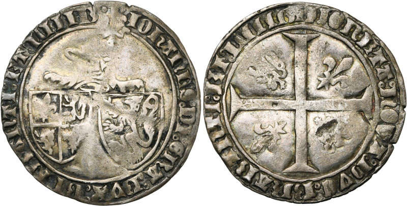 BRABANT, Duché, Jean IV (1415-1427), AR double penninck Jans, 1417-1419, Vilvord...