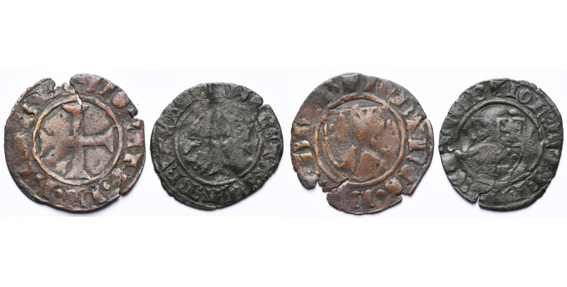 BRABANT, Duché, Jean IV (1415-1427), lot de 2 doubles mites, Bruxelles et sans a...