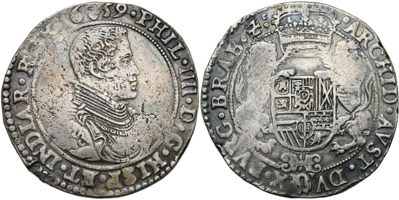 BRABANT, Duché, Philippe IV (1621-1665), AR ducaton, 1659, Anvers. Deuxième type...