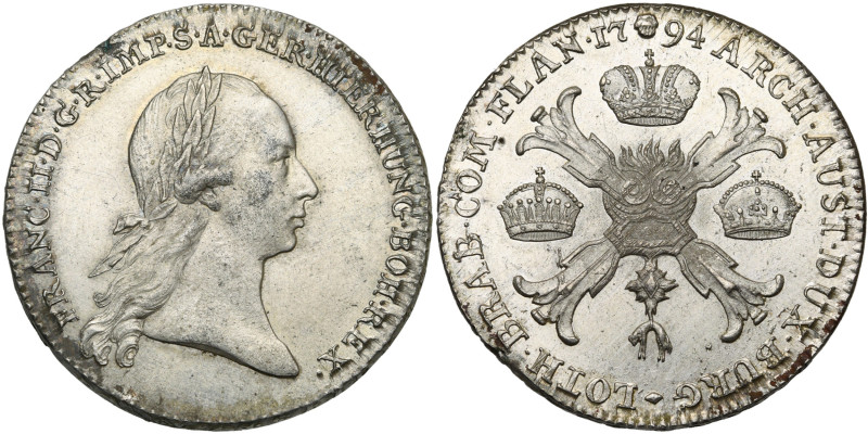 BRABANT, Duché, François II (1792-1797), AR couronne, 1794, Bruxelles. D/ T. lau...