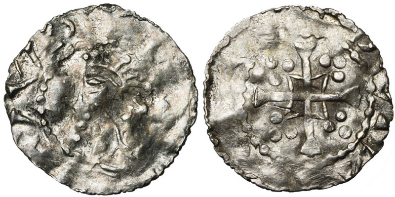 VLAANDEREN, Graafschap, Boudewijn IV (989-1036), AR denarius, ca. 1025, Saint-Om...