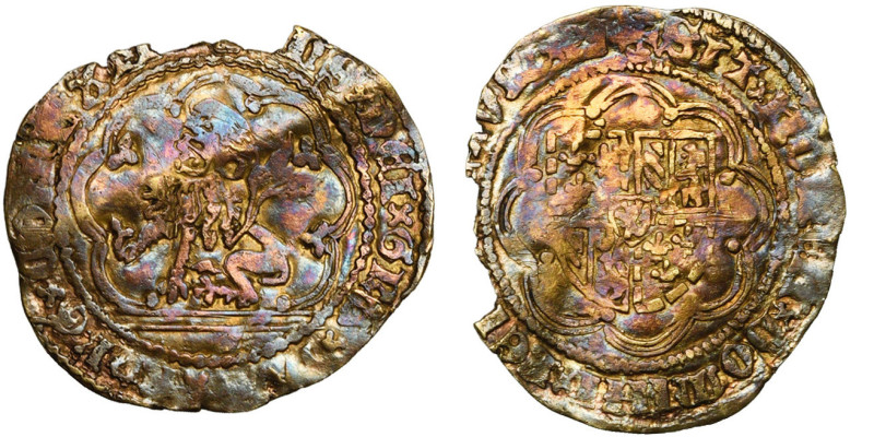 VLAANDEREN, Graafschap, Philips de Goede (1419-1467), AV een derde gouden leeuw,...