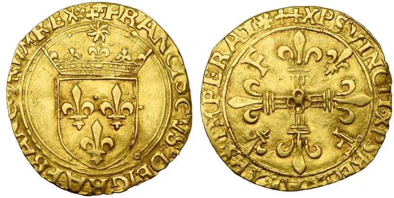 FRANCE, Royaume, François Ier (1515-1547), AV écu d'or au soleil, 3e émission (j...