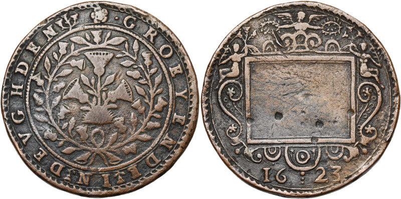 PAYS-BAS MERIDIONAUX, Anvers, Cu méreau, 1623. Chambre de rhétorique (rederijker...