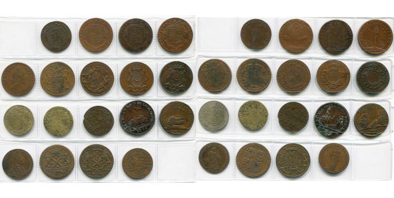 FRANCE, lot de 18 jetons: Etats de Bourgogne, 1662, 1701, 1704, 1710 (mort de Ju...