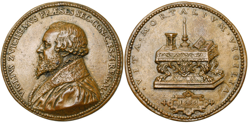 PAYS-BAS MERIDIONAUX, AE médaille, 1556, Jonghelinck. Viglius d'Aytta de Zwichem...