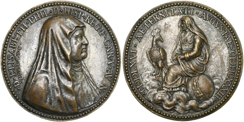 PAYS-BAS MERIDIONAUX, AE argenté médaille, 1633, J. de Montfort. Mort de l'archi...