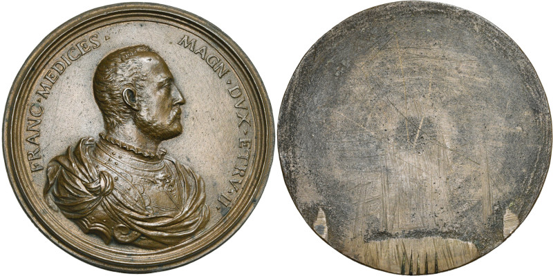 ITALIE, AE médaille, s.d., d'après Selvi. François Ier de Médicis, grand-duc de ...