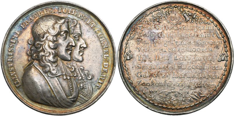 PAYS-BAS SEPTENTRIONAUX, AR médaille, 1672, P. Avry. Assassinat des frères Johan...