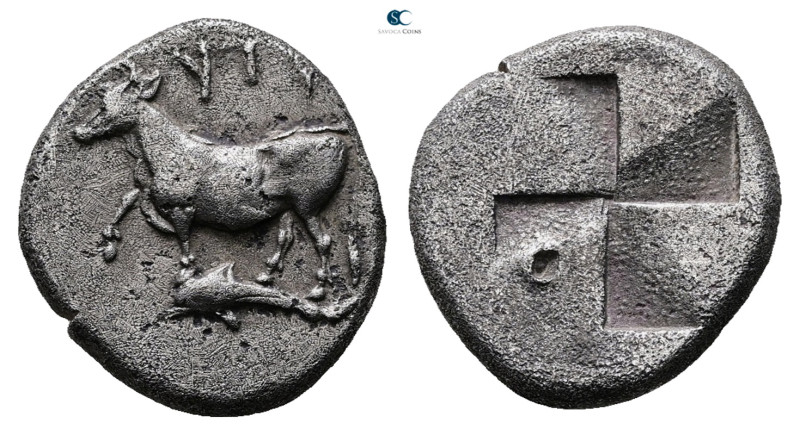 Thrace. Byzantion circa 340-320 BC. 
Drachm AR

18 mm, 5,15 g



Very Fin...