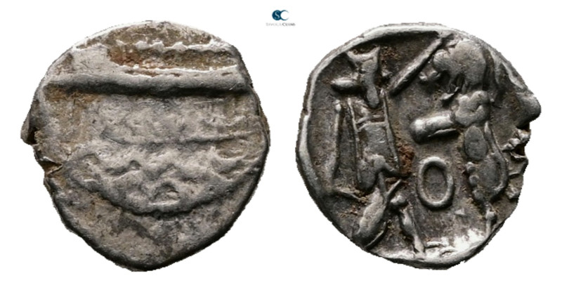 Phoenicia. Sidon. Ba`alšillem (Sakton) II circa 401-365 BC. 
1/16 Shekel AR

...