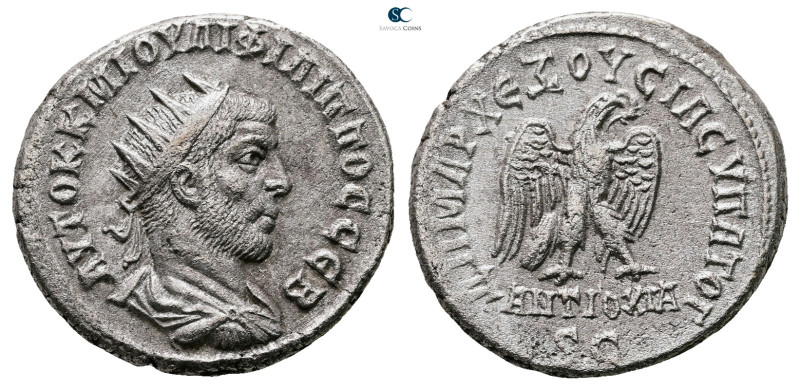 Seleucis and Pieria. Antioch. Philip I Arab AD 244-249. 
Billon-Tetradrachm

...