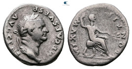Vespasian AD 69-79. Rome. Denarius AR