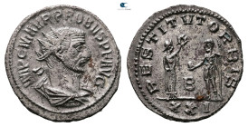 Probus AD 276-282. Antioch. Antoninianus Æ silvered