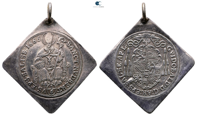 Austria. Salzburg AD 1666. 
1/6 Taler-Klippe 1666

 mm, 4,90 g



as pict...