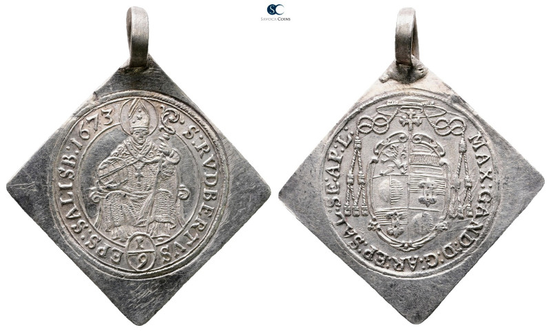 Austria. Salzburg AD 1673. 
1/9 Taler-Klippe 1673

 mm, 3,64 g



as pict...