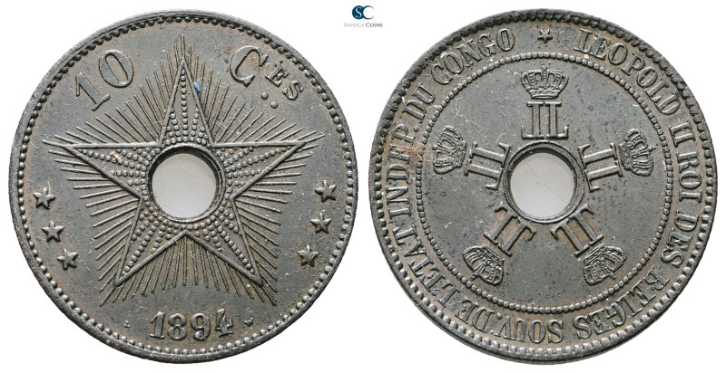 Belgian Colonies. AD 1894. Belgic Congo
10 Centimes 1894

 mm, 20,7 g



...