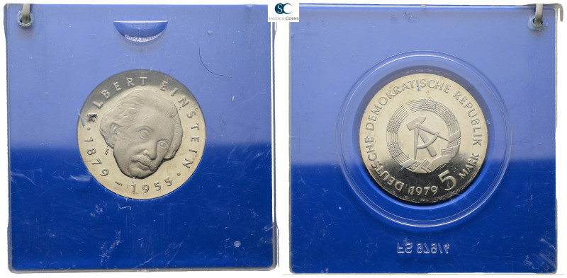 Germany. AD 1979. Albert Einstein
5 Mark 1979

 mm, 12,2 g



Proof