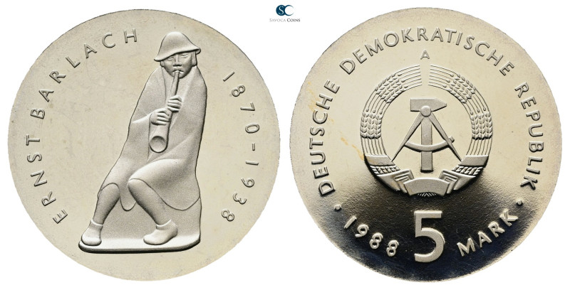 Germany. AD 1988. Ernst Barlach
5 Mark 1988

 mm, 12,2 g



Proof