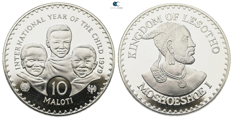 Lesotho. AD 1979. Year of the Child
10 Maloti 1979

 mm, 28,28 g



Proof