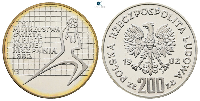 Poland. AD 1982. Soccer World Cup
200 Zloty 1982

 mm, 17,5 g



Proof